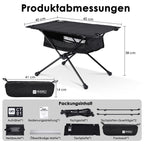 MOONCY Campingtisch Klappbar, Ultraleichter Klapptisch mit Ölbeständiger Matte und Netzbeutel, Tragbarer Picknicktisch bis 35 kg belastbar, ideal für Wandern, Angeln, Grillen und Strand